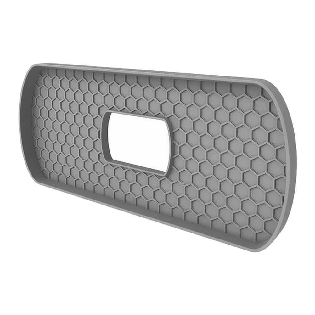 35 cm x 17 cm x 2 cm Grey Silicone Toilet Organizer Tray No Drilling Required Fits Standard Tank Dimensions Secure Placement