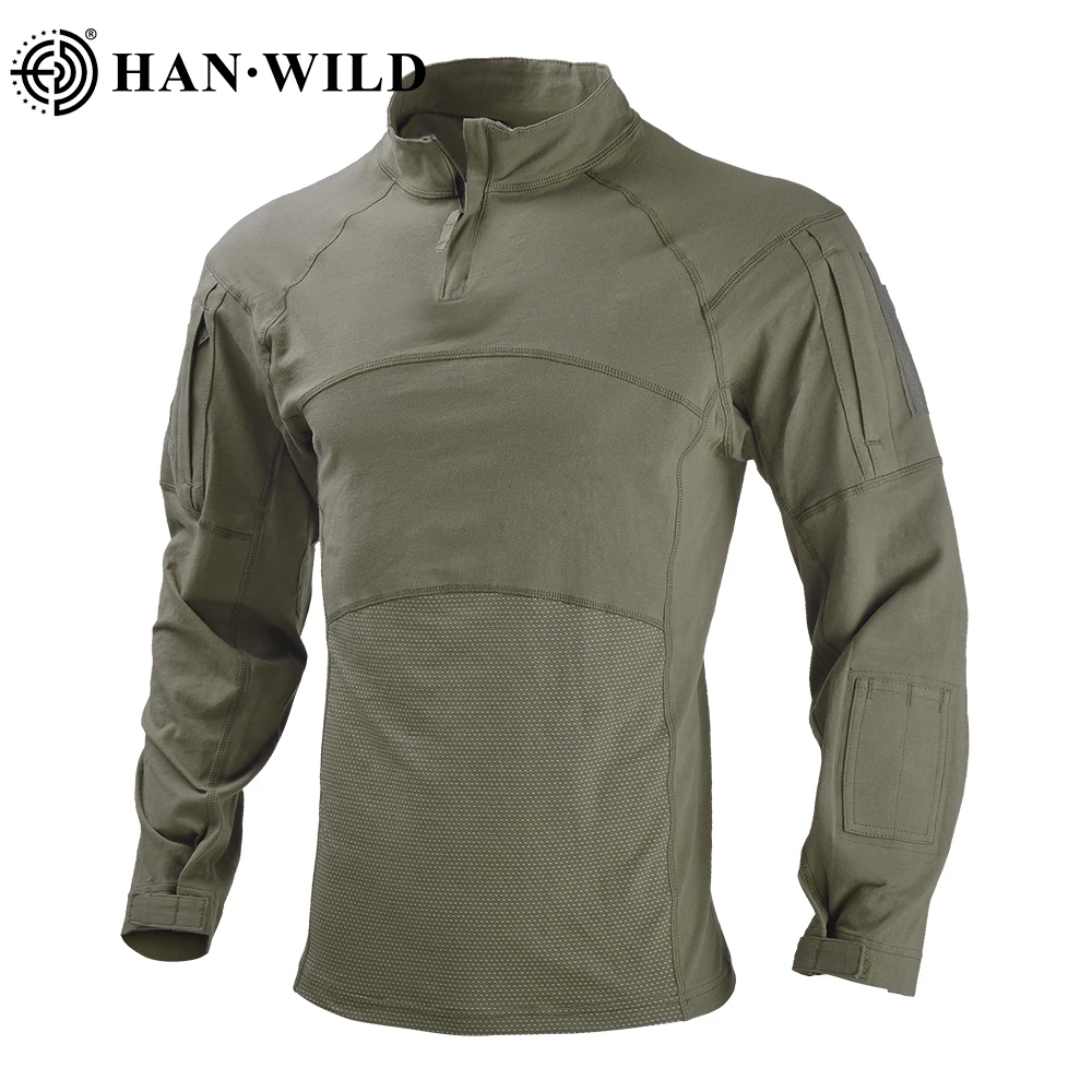 

Army Combat T shirt Men Long Sleeve US CP Tactical T-Shirt Solid Cotton Military Shirt Man Hunt Airsoft T Shirts Pullover Tops