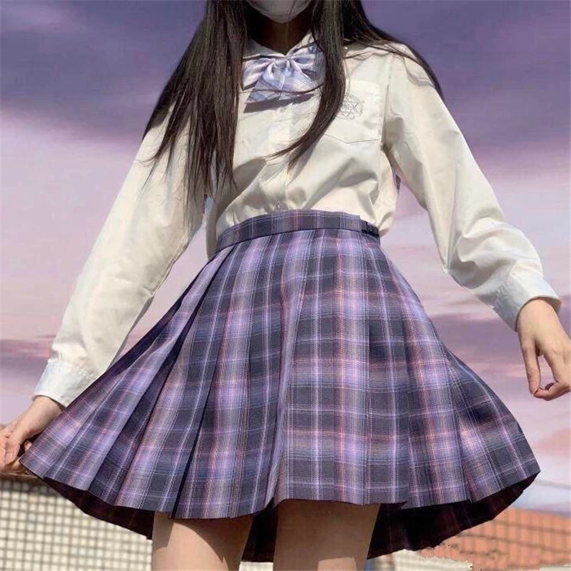 2024 Women's Short Suit Blazer Japanese Uniform Jacket Long Sleeve Coat For Stundent Lady Girls JK School Anime Clothes Violet