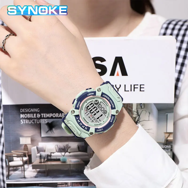 Fashion Luxury Women Watches 50M Water Resistant Outdoor Sports Electric Clock Multifunctional Ladies Digital Watch reloj hombre