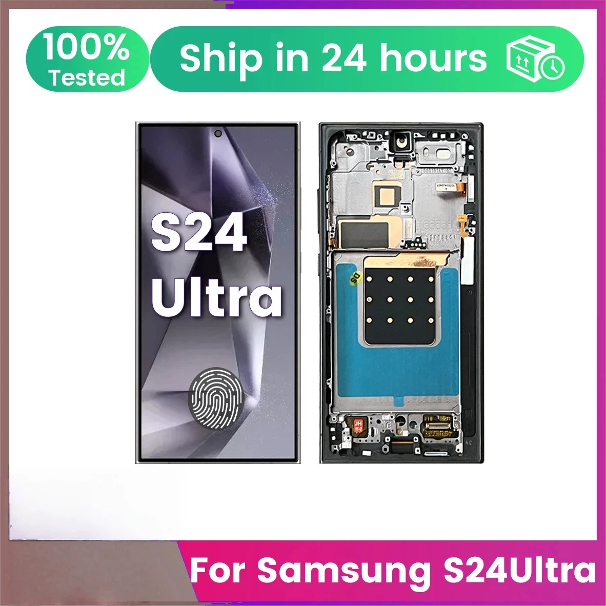 6.8 120hz AMOLED For Samsung Galaxy Pantall S24Ultra LCD With Frame S928B S928U S928W Display Assembly Touch Screen Digitizer