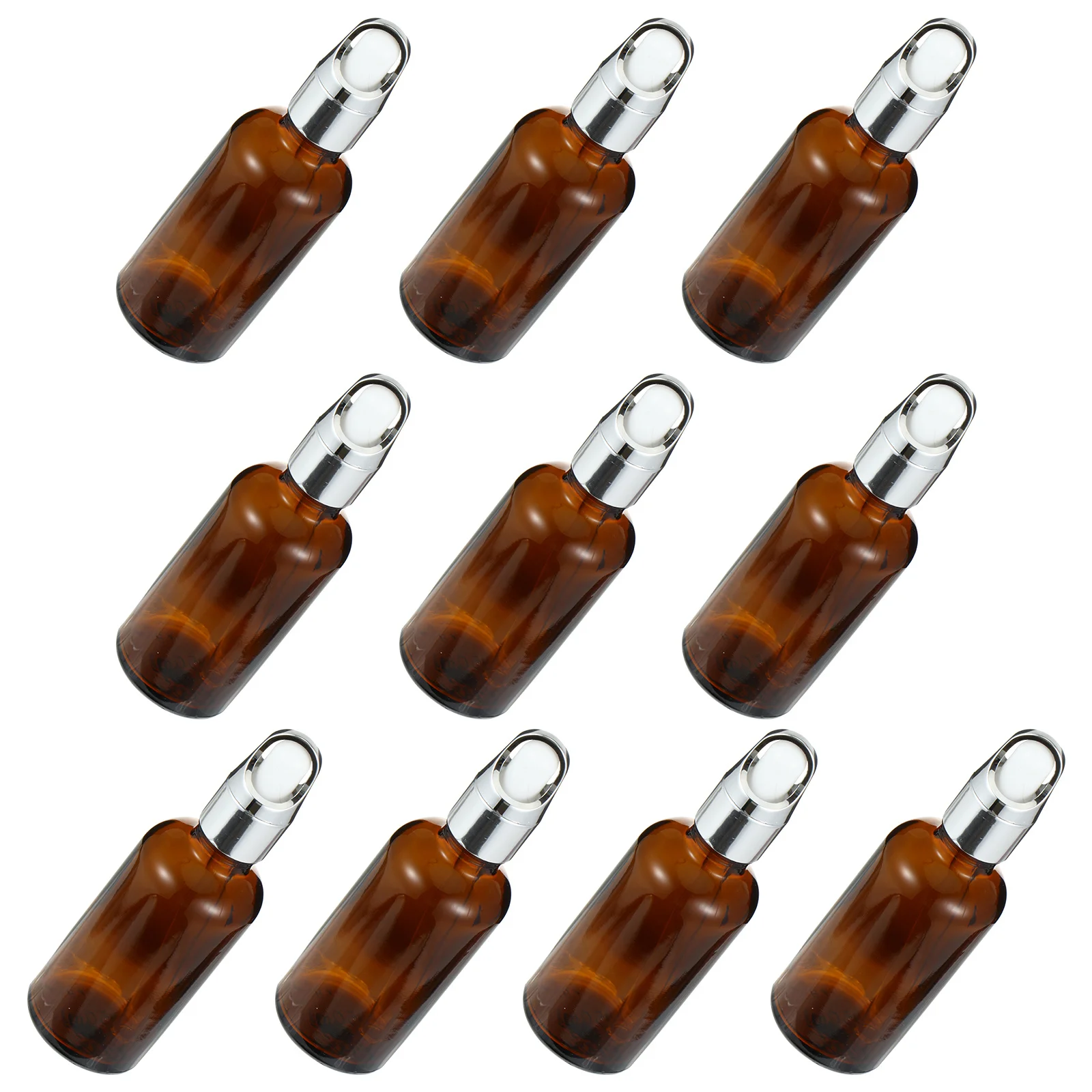 10 Uds botellas de aceite esencial botellas cuentagotas de vidrio recargables 50ml viales de muestra de Perfume de viaje subenvase cuentagotas de vidrio