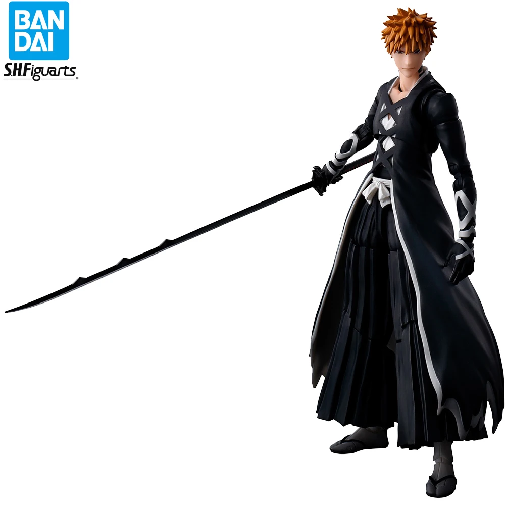 

In Stock Bandai S.H.Figuarts Bleach Ichigo Kurosaki (Tensa Zangetsu) 155 mm Nice Anime Action Figure Collectible Model Gift Toys