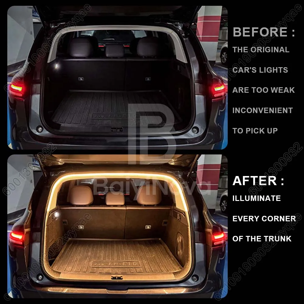 Car trunk light bar For Leapmotor C10 C11 C16 Lafa5,Rear Luggage brightening LED light bar,Car interior atmosphere lights parts