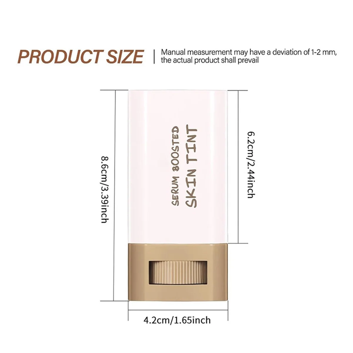 مصل ABJZ Foundation Stick Beauty Balm معزز للبشرة، مصل مرطب ملون صلب كريم أساس كونتور