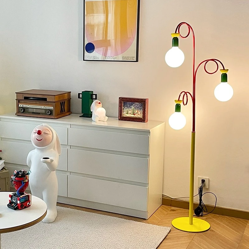 Minimally Colored Artistic Floor Lamp Living Room Children's Room Memphis Warm Atmosphere Decoration Dopamine Lighting Fixtures