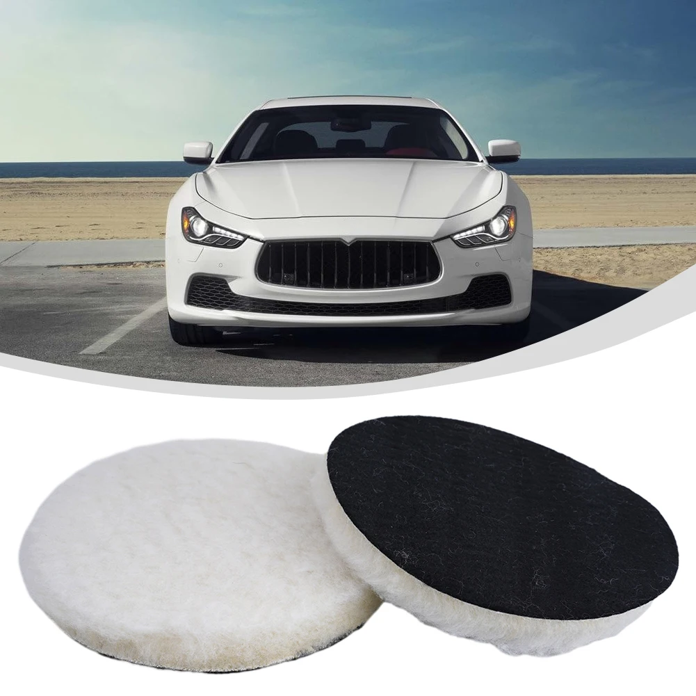 Almohadillas para pulir almohadillas para pulir almohadillas para pulir lana automotriz blanco + negro 5/6/7 pulgadas para pulir marinos 2 uds 5/6/7 pulgadas