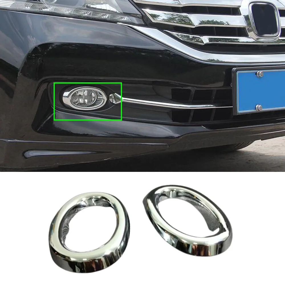 Car Body Front Fog Light Lamp Detector Frame Stick Styling ABS Chrome Cover Trim For Honda Accord Sedan 9th 2014 2015 2016 2017
