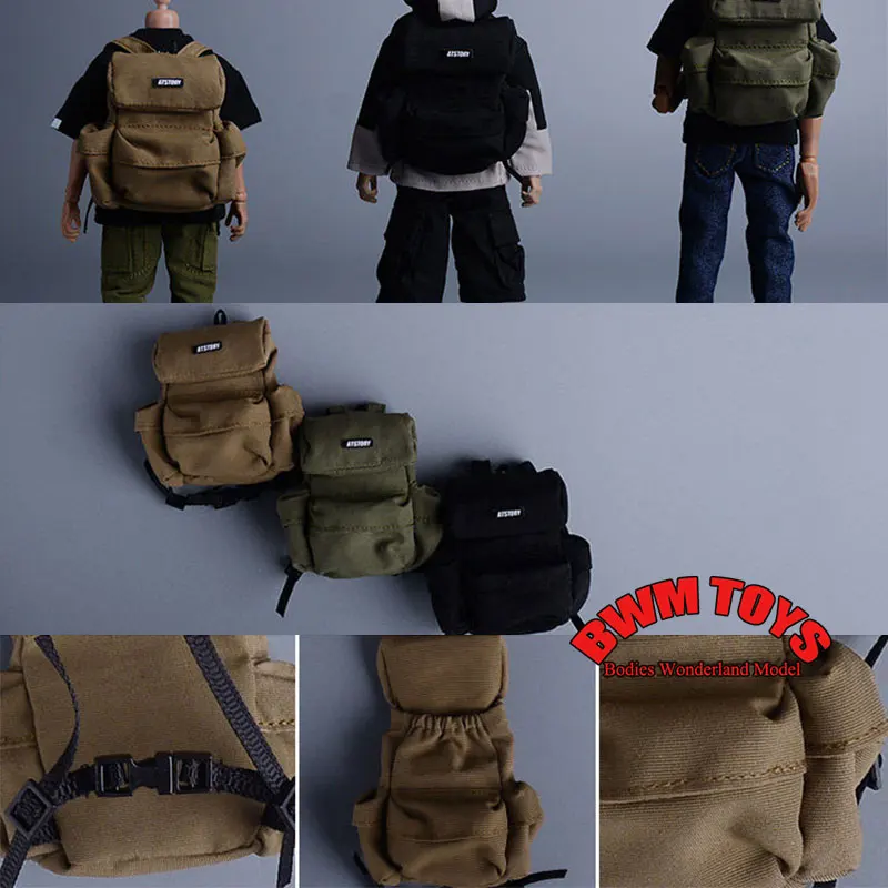 

In Stock DIY 1/12 Scale Male Soldier Shoulder Hiking Backpack Model Scene Accessories For 6inch Mezco Action Figure Doll