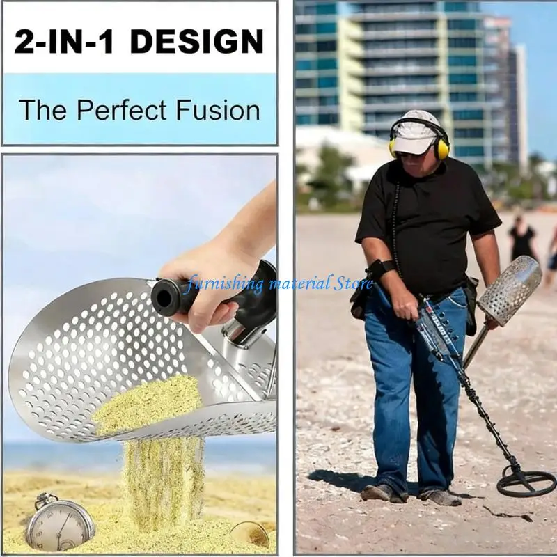 

Y5GD Lightweight Gold Prospecting Scoops Crafted from Steel For Most Skill Level Feature Efficient Filtering and Durability