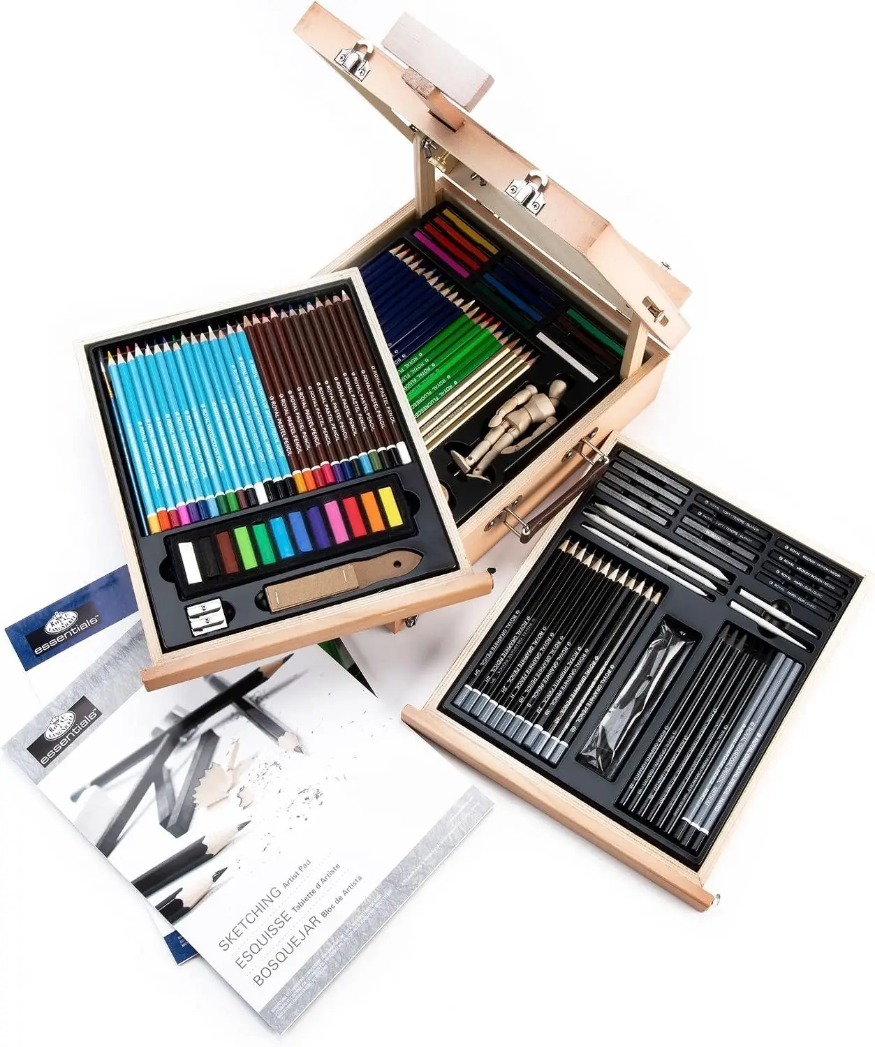 124-Piece Sketching and Drawing Easel Artist Set