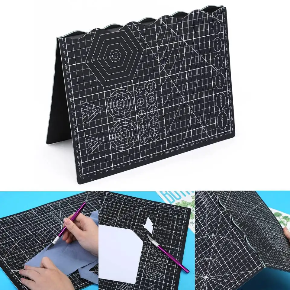 

Fenrry Foldable PVC Board Folding Cutting Mat Durable Self Healing Mat for Cutting Quilting Sewing Scrapbooking Arts Crafts