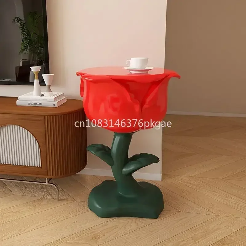 Приставной столик для гостиной и журнальный столик Rose для небольших квартир с подвижными напольными украшениями и мебелью