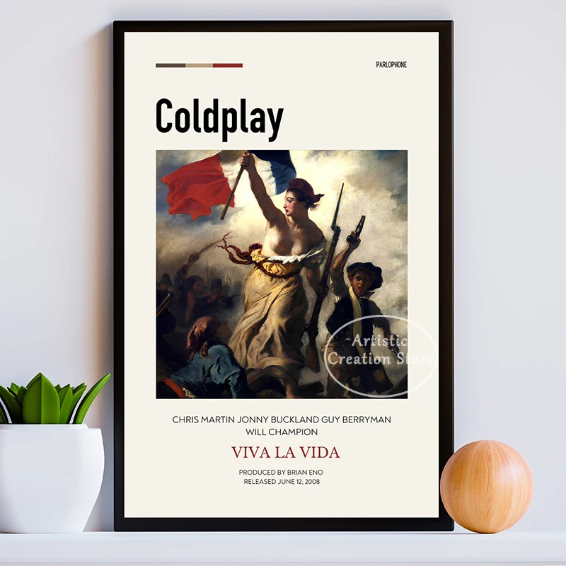Coldplay Music Album Cover Poster Viva LA Vida Song Lyrics Prints