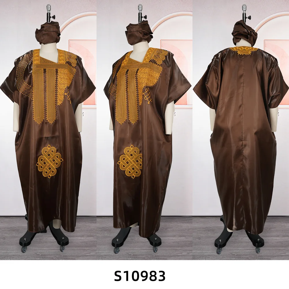 Abayas African Dresses for Women Traditional Africa Clothing Dashiki Ankara Embroidery Gown Robe Muslim Kaftan Maxi Long Dress