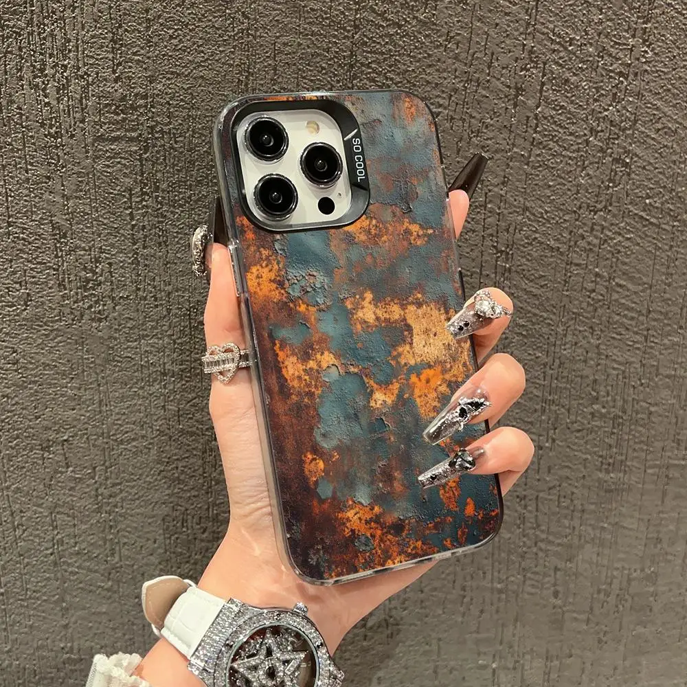 

The rusty walls case for iPhone17 16 15 14 13 12 11 Pro/ Max/Plus shock-proof rear cover anti-fingerprint