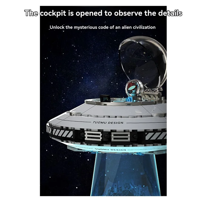 

ABUM-UFO Building Block Ship Spacecraft Assembly Ornament Puzzle Aerospace Science Model