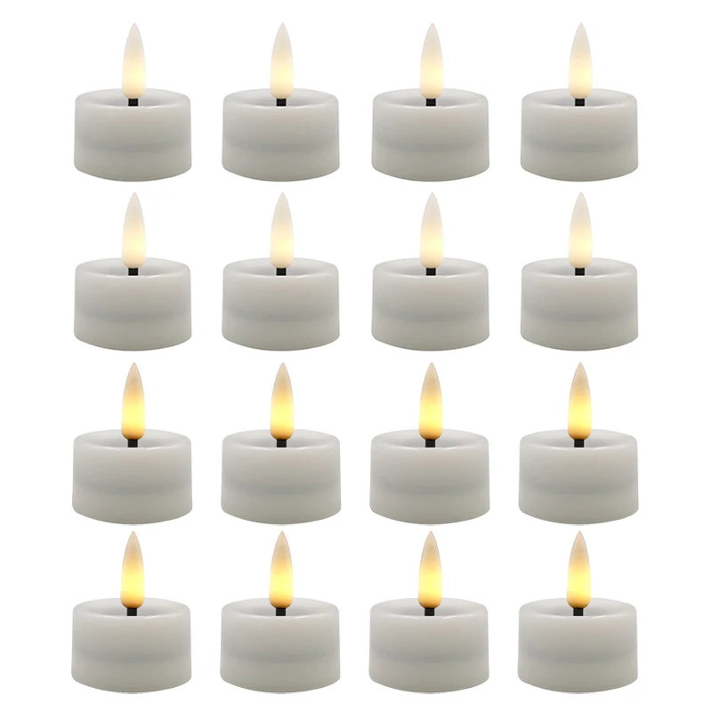 12/6pcs LED Flickering Flameless Candle Battery Tea Light Flashing Electric Candles Birthday Wedding Party Romantic Decoration