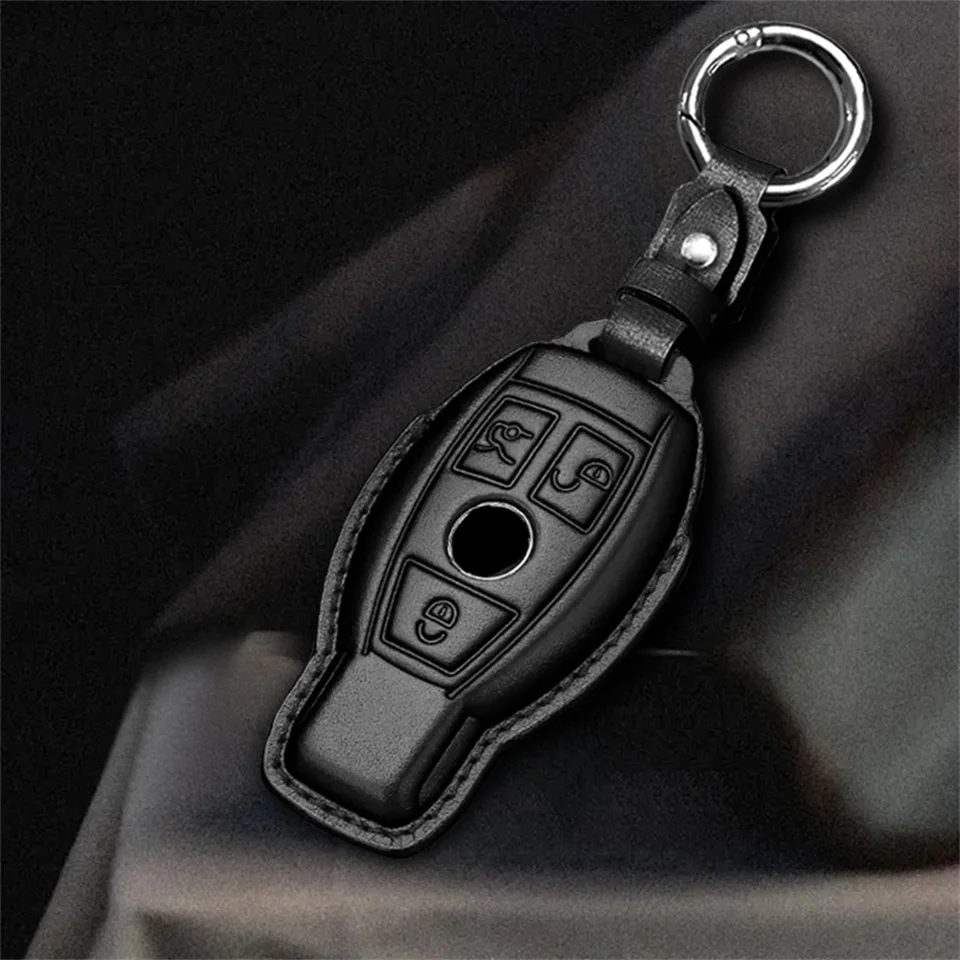 Car Key Case Cover Key Bag For Mercedes Benz A B C S Class AMG GLA CLA GLC W176 W221 W204 W205 Accessories Holder Shell Keychain