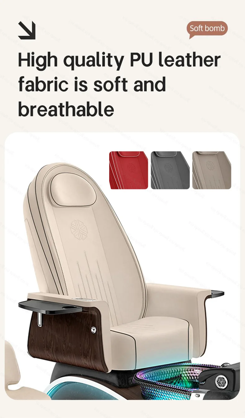 XinSheng Beauty Maniküre-Nagelsofa Fußbad-Stuhl Pedikürestuhl mit Elektrischer Rückenmassage Salon SPA Fußmassage-Möbel – Detail 11