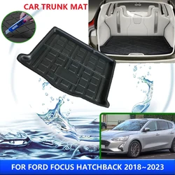 Trunk Mat For Ford Focus MK4 Hatchback 2018~2023 Titanium Zetec ST-Line 2020 2019 High Temperature Resistant Storage Accessories