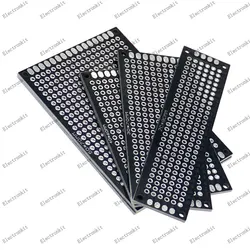 20pcs/lot PCB Prototype Board Circuit Protoboard Universal Stripboard Prototyping Veroboard 2X8 3X7 4X6 5X7 5Pcs Each Mix Black