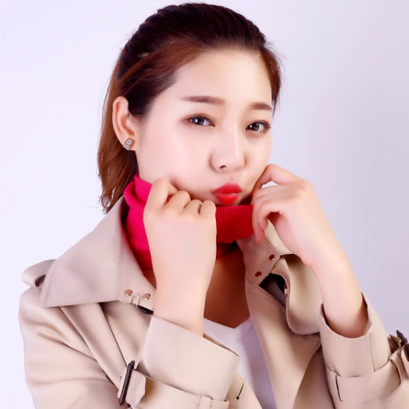 여성용 니트 넥 워머 다기능 넥 게이터 헤드밴드 헤어밴드 야외 하이킹 캐주얼 가을 및 겨울 액세서리