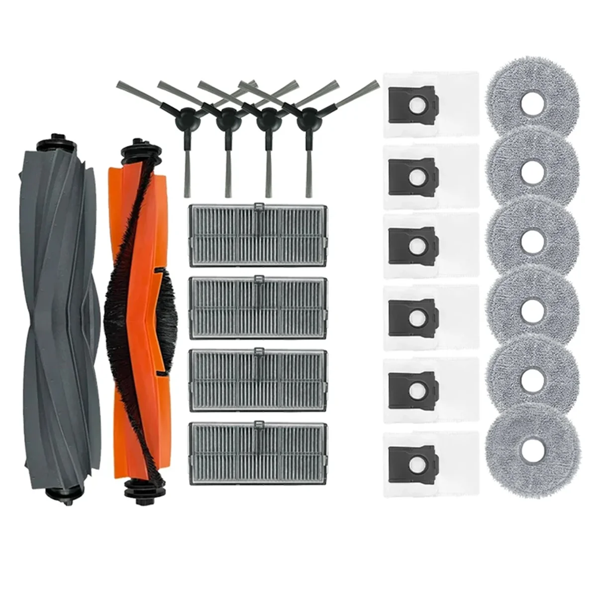 A02V-Dla Dreame L10s Pro Ultra Heat X30 / X30 Pro Ultra /X30 Pro Plus Części do odkurzaczy robotycznych Główna szczotka boczna Ściereczki do mopa