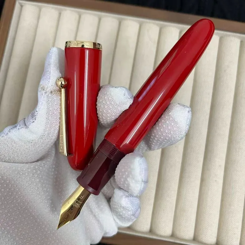 

PK Admok M800.Дешевая распродажа, ручка JINHAO, жесткая ручка из красного лака, перо большого размера No 8, 0,5/0,7 мм, роскошные милые деловые ручки