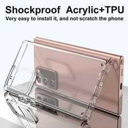 Ultra-thin Clear Crystal Shockproof Case For Samsung Galaxy Note 20 Ultra S24 S23 S22 S21 FE S25 Plus Acrylic Phone Back Cover