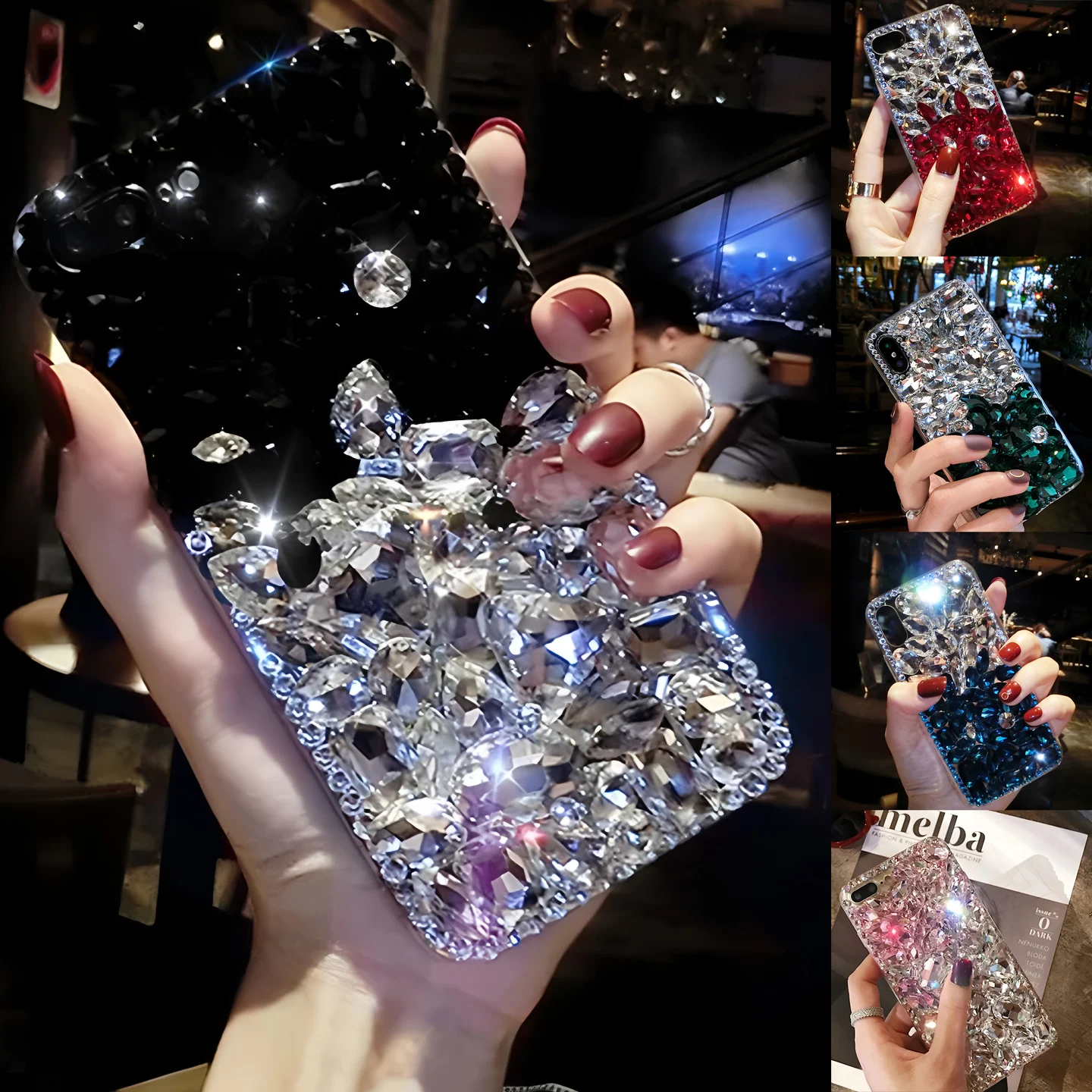 Luxury Crystal Phone Case For VIVO Y39 Y58 Y78 Y27S Y77T Y17S Y27 Y22 Y21 Y20 Y19S 4G 5G 3D Diamond Bling Cover Colored Glitter