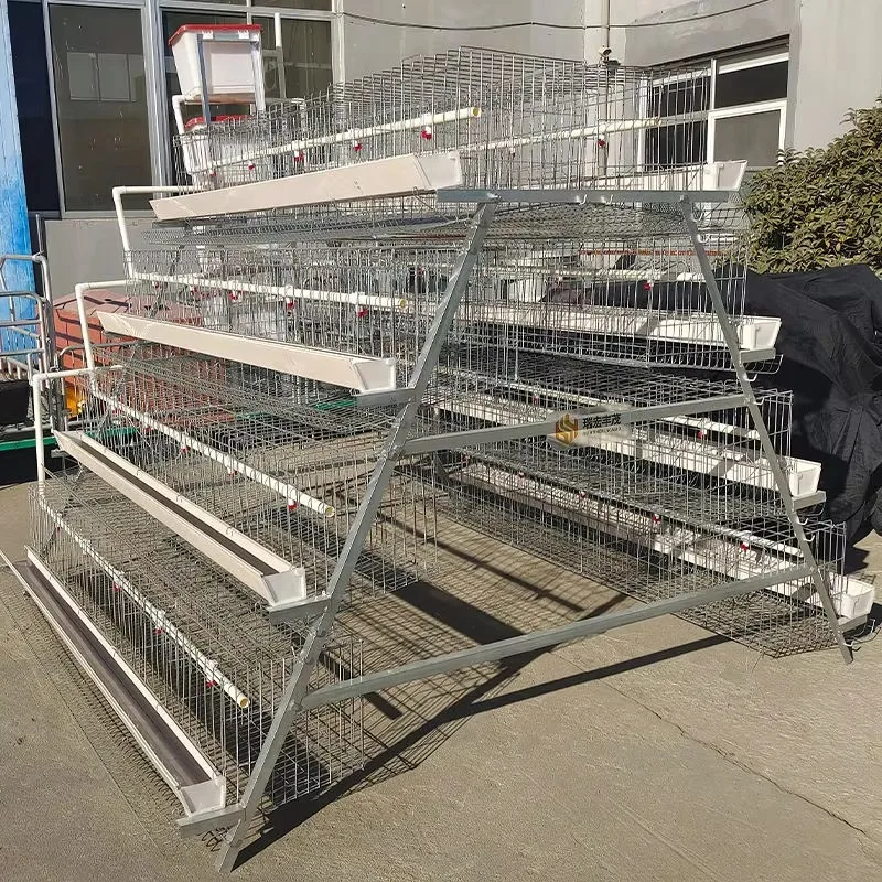  chicken coop A-Type Layer Battery Cage Animal Cages Galvanized Steel Wire Durable 3 Tiers 5 Doors Home Farm House Use 1 Year Wa