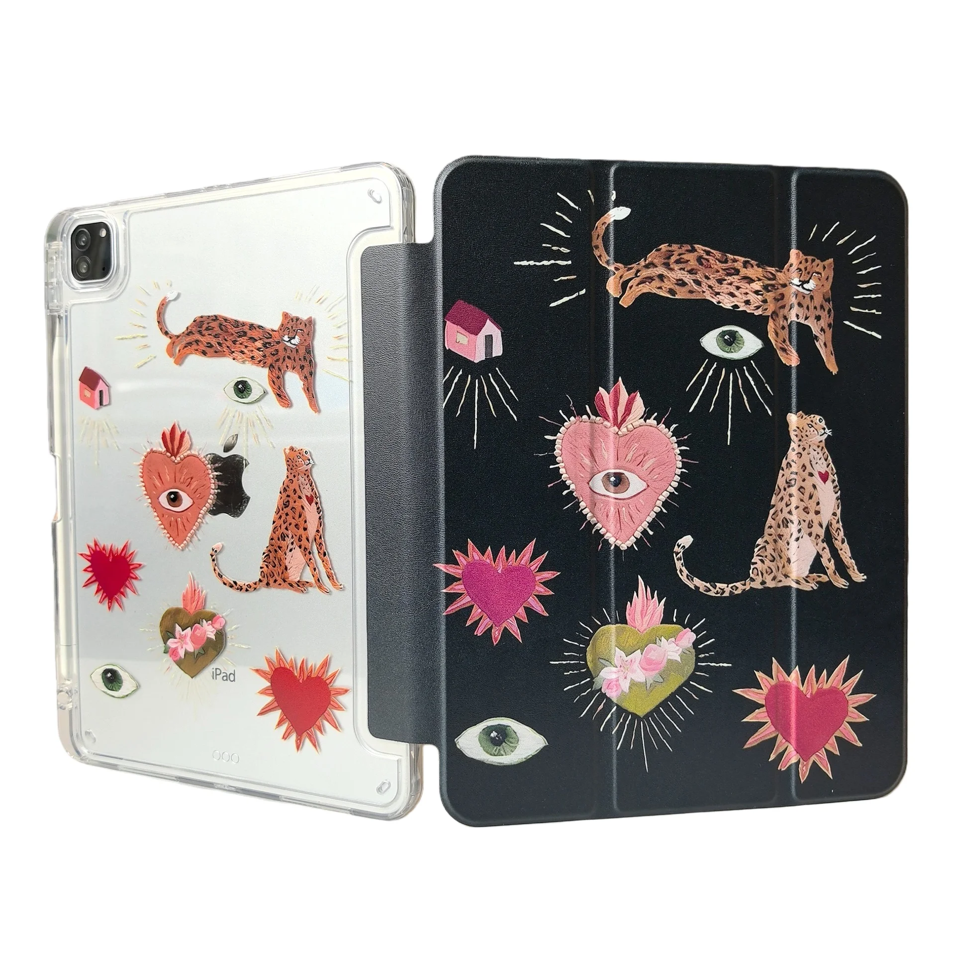 

Чехол для планшета Leopard Love Pen Slot для iPad Mini 6 7 Pro 2025 2024 2022 2021 2020 2019 2018 2017 11 10th Air 2 3 4 5 6 7 Cover