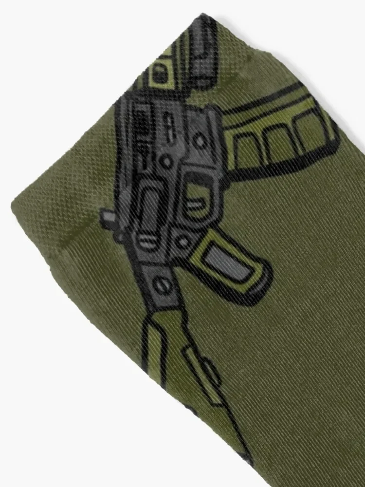 green gun pattern. uzi and AR15. Socks winter thermal essential loose Men's Socks Luxury Women's