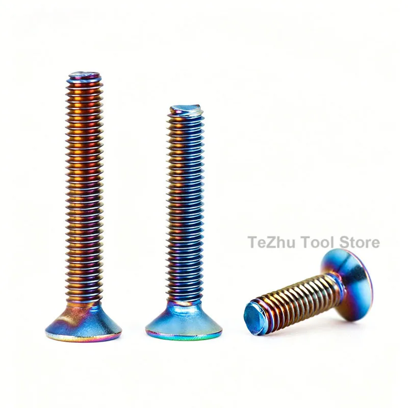 M4 M5 M6 M8 Stainless Steel Countersunk Hexagonal Screw Electroplated With Colored Motorcycle Modification Fixing Screw