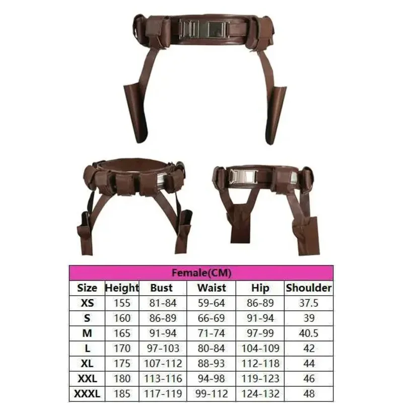 Bo Katan Cosplay Waistband Belt Holster Set TV Bounty Hunter 2 Cosplay Fantasy Costume Accessories Adult Women Fantasia Props