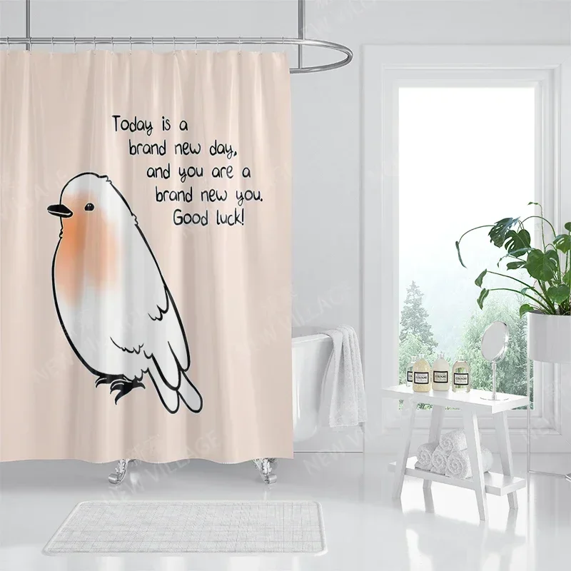 

Waterproof fabric shower curtains Bathroom curtain accessories 180x200 Bath curtain for shower 240*200 cartoon cute decorati￥5*m