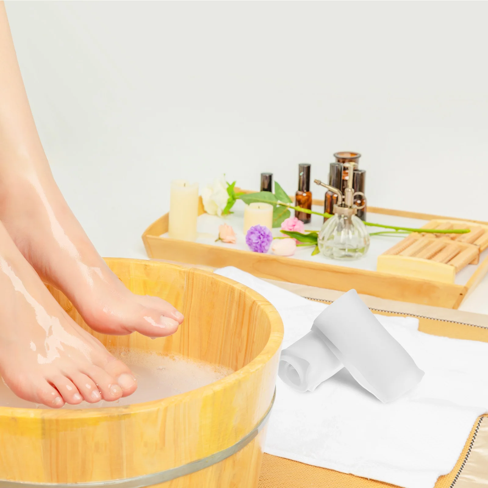 

Long Length Knee High Moisturizing Socks Soft Elastic Cuff for Dry Cracked Heels Overnight Foot Care