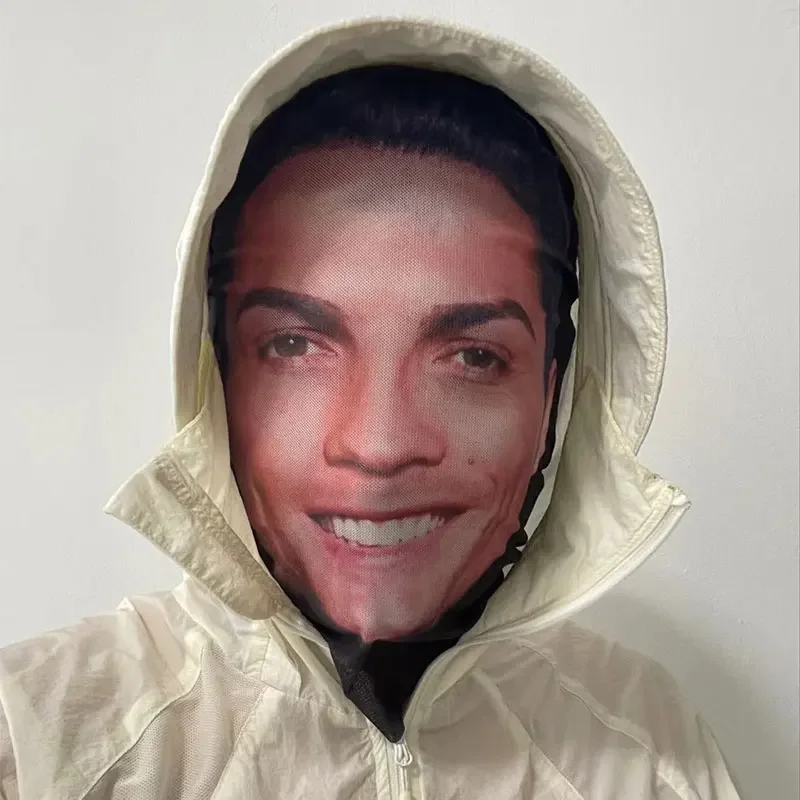 

3D Printed Masks Mascara Messi Pattern Realistic Full Face Mesh Masks Party Funny Cosplay Props Balaclava Headcovers