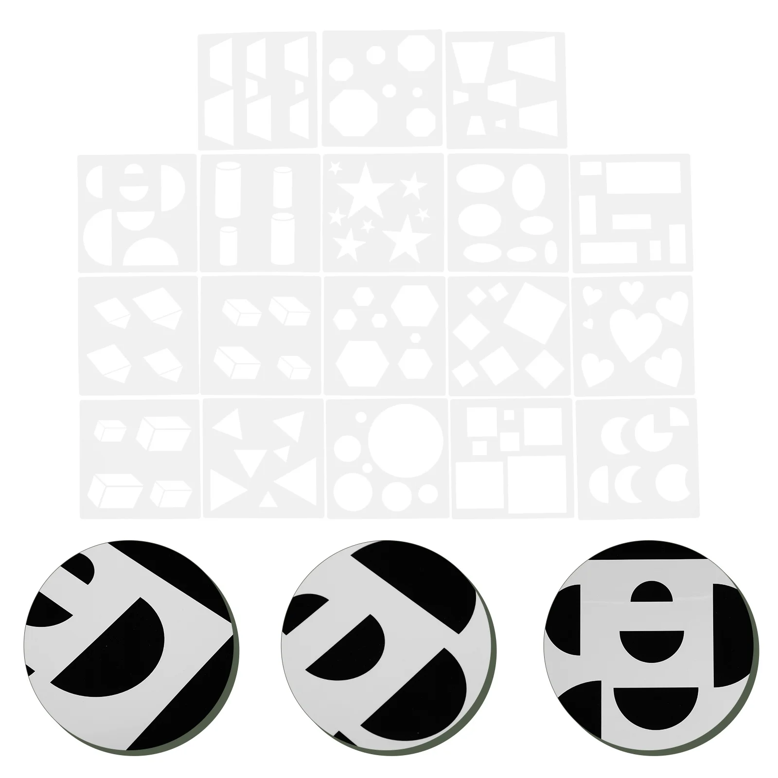 

18Pcs DIY Drawing Stencils Multipurpose Painting Templates Creative Scrapbook Craft Scrapbooking Art Tool for Children Beginners