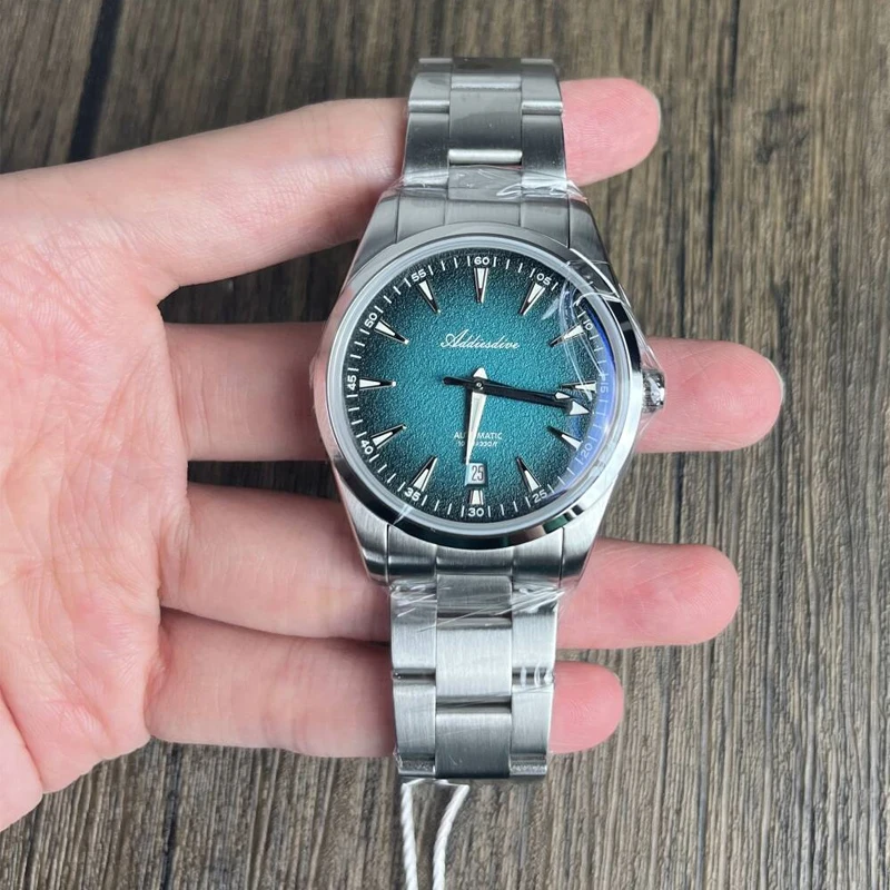 

ADDIESDIVE Gradient Green/Blue/Grey Automatic Mechanical Watches Luxury AD2527 Waterproof Diving Watches For Men 39mm Male Clock