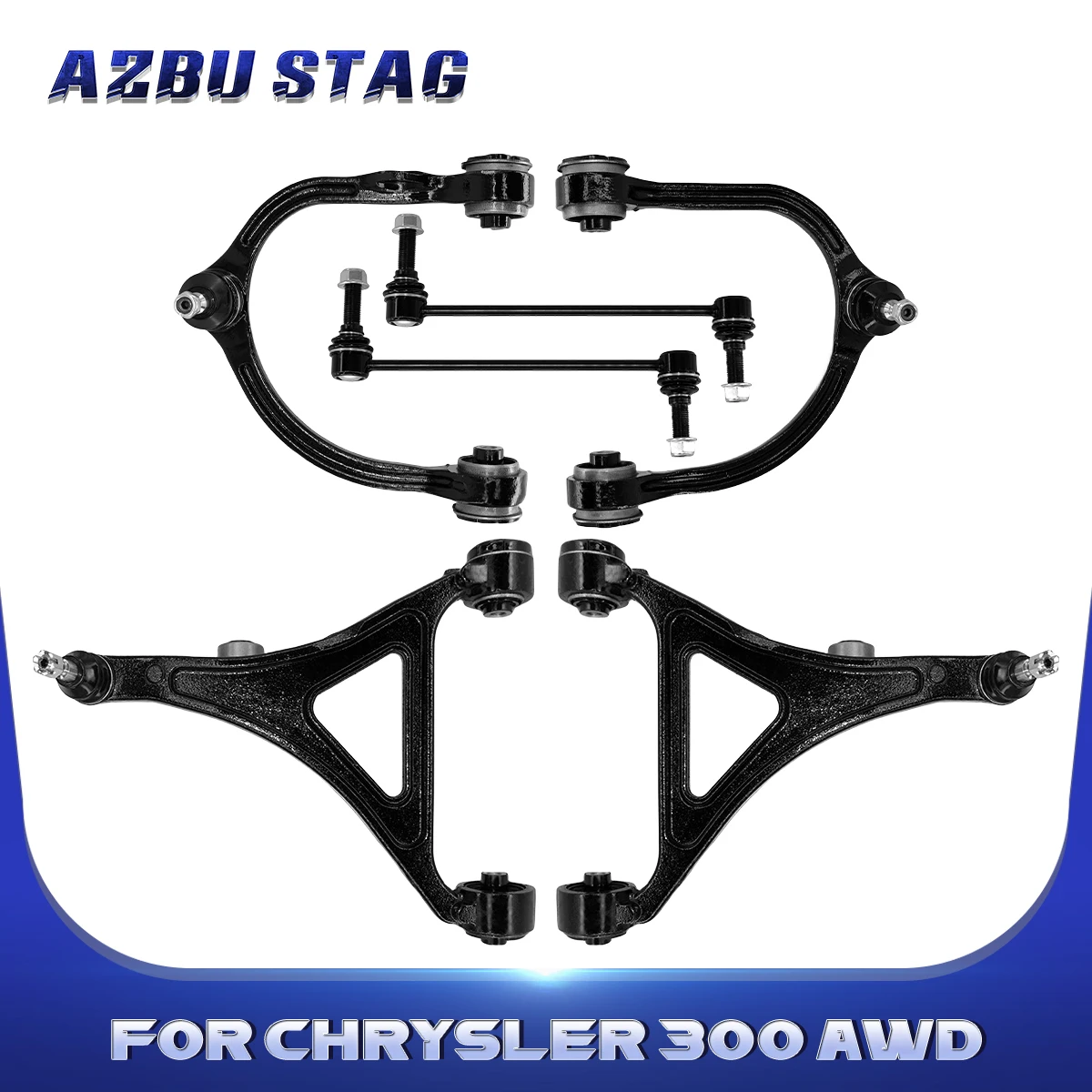 

AzbuStag 6pcs Front Upper Lower Control Arm Sway Bar Link for Chrysler 300 Dodge Charger SE SXT Challenger GT 2012-2022