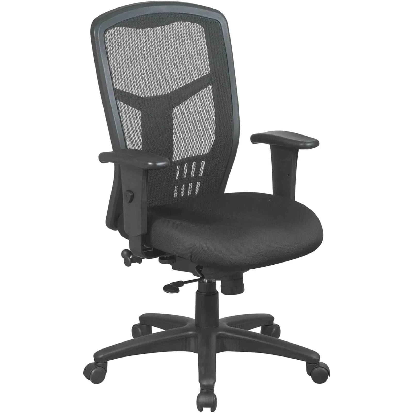 

US Office Star ProGrid High Back Manager's with Adjustable Seat Height, 2-to-1 Synchro Tilt Control and Seat Slider, Coal Free