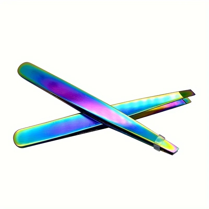 Stainless steel Colorful Precision Eyebrow Tweezers - Professional Hair Plucking & Trimming Tool for Perfect Brow Shaping image 5