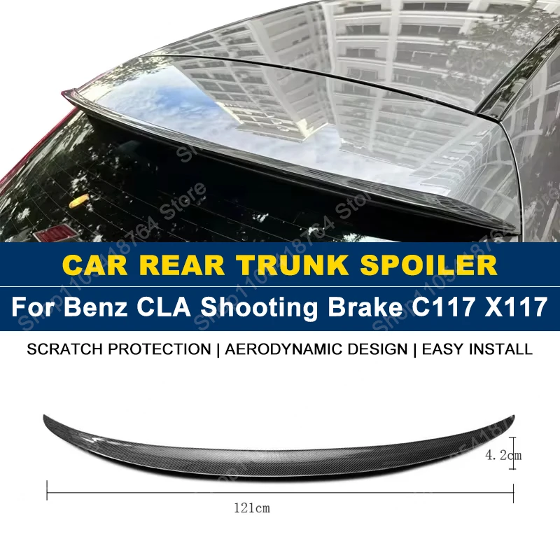 

Fit For Mercedes Benz Accessories CLA Shooting Brake C117 X117 2013+ Car Rear Roof Trunk Spoiler Wing Boot Lip Glossy Black