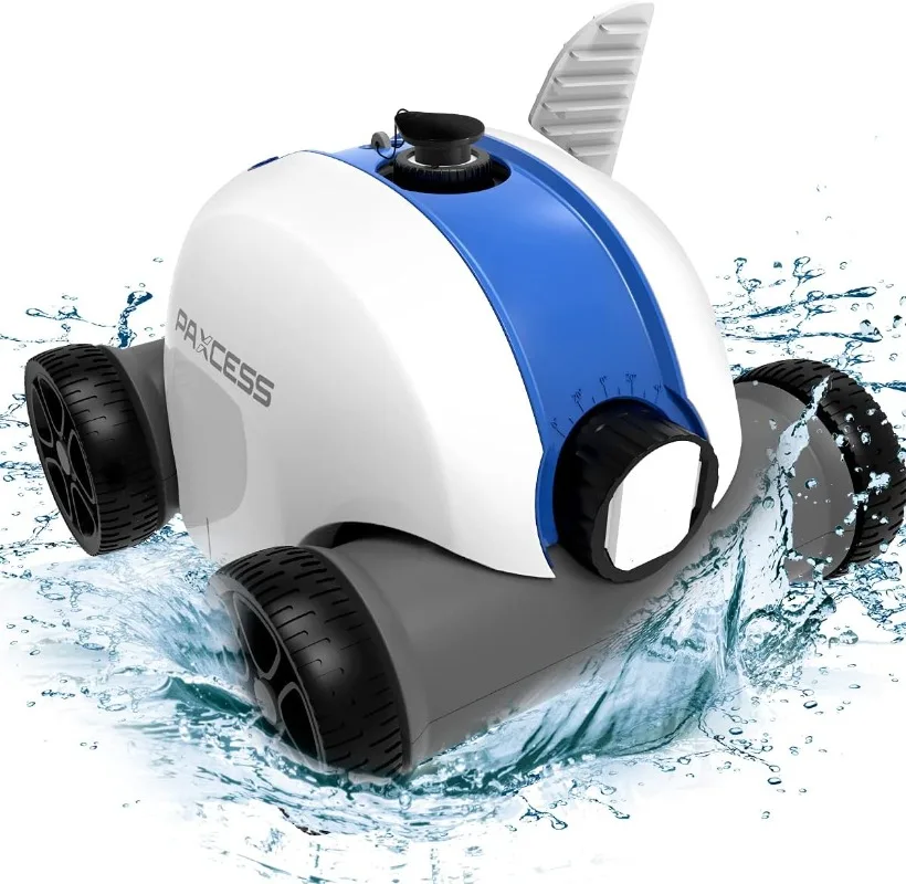 Robotic Pool Cleaner, Wired Automatic Pool Vacuum, Powerful Cleaning with Dual Drive Motors, IPX8 Waterproof