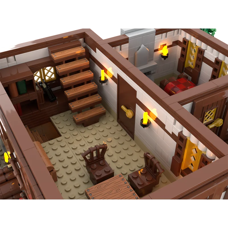 4783PCS MOC middeleeuws gebouw huis tavern model DIY puzzel montage bouwstenen speelgoed kinderverjaardagscadeau