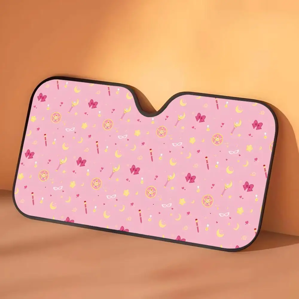 Sailor Moon Sonnenblende, einziehbarer Auto-Sonnenschutz, blendfrei, UV-Schutz, Sonnenschutz für die Frontscheibe – Detail 4