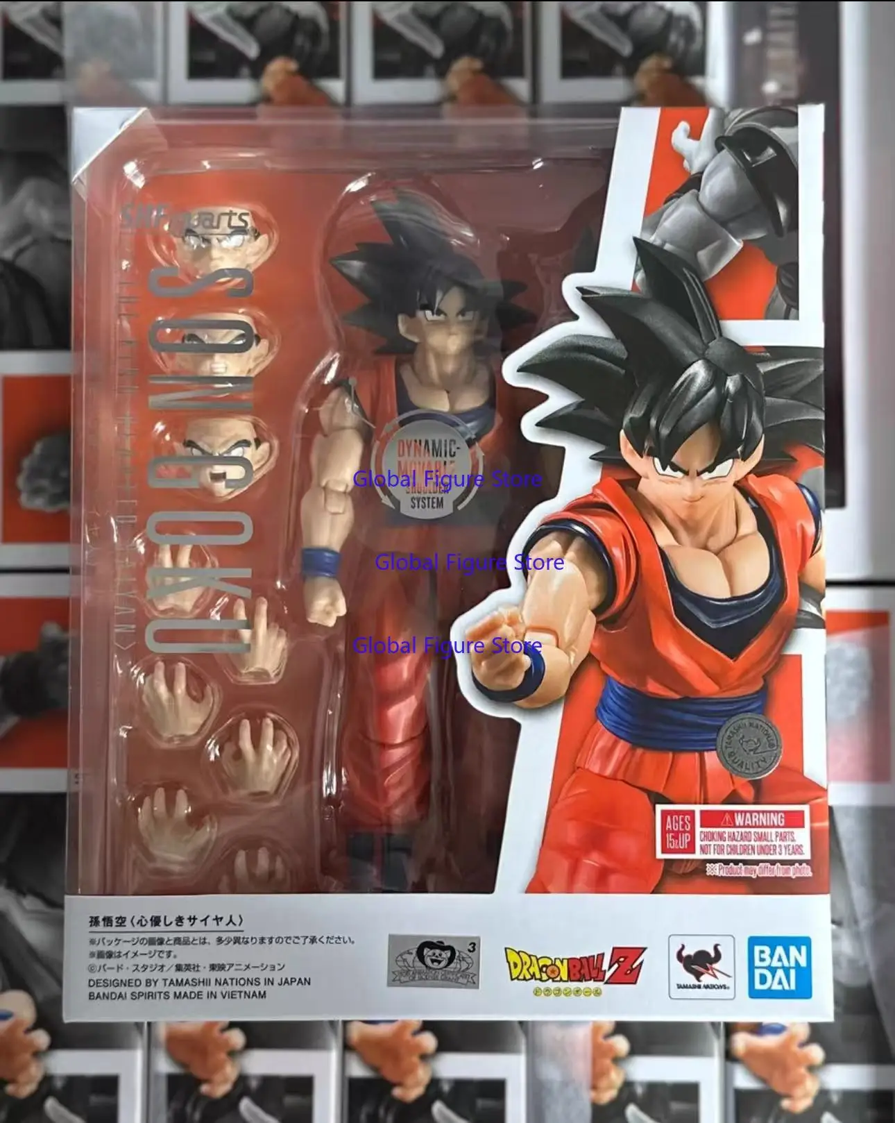 

In Stock Bandai SHF Black Hair Son Goku 3.0 Dragon Ball Kind Saiyan Eternal Hero Action Figure