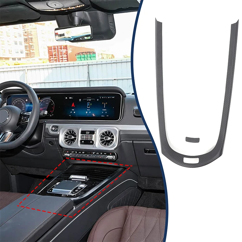 

Для 2025 Mercedes-Benz G-Class/W464/W465 G500 Центральная шестерня управления, большая рама, декоративная рамка, настоящее углеродное волокно, 2 шт.